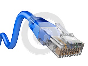 Blue patchcord network Cable