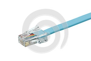 Blue patchkord with RJ45 connector