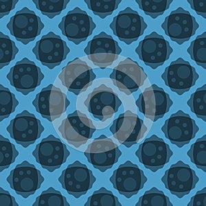 Blue Paws Seamless Background Pattern