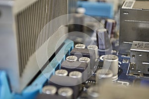 Blue PC Motherboard, Computer Component