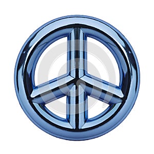 Blue Peace Sign