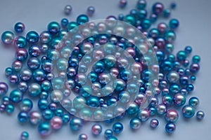 Blue pearl beads