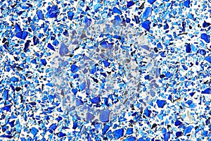 Blue pebble mosaic pattern