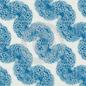 Blue pen ink crosshatch seamless pattern design