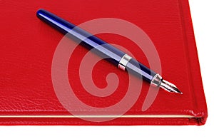 Modrý pero na zápisník 