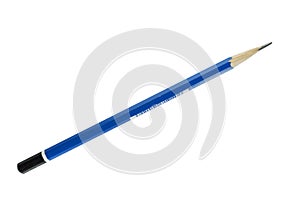 blue pencil isolated on white