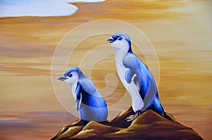 Blue penguins