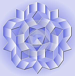 Blue Penrose Tiling