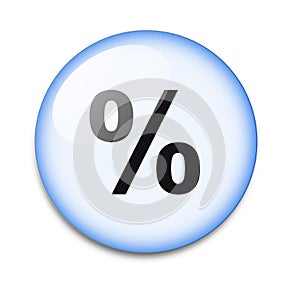 Blue percent button