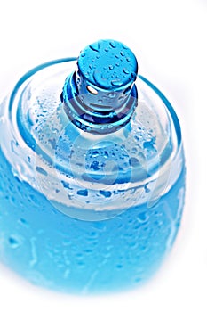 Blue perfume bottle