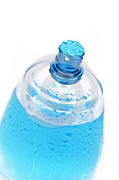 Blue perfume bottle