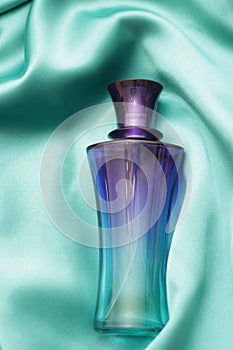 Blue perfume bottle