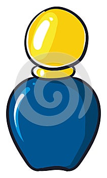 Blue perfume, illustration, vector