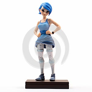 Blue Phantom Girl Vinyl Figure - Hyper-realistic Cartoon Figurine