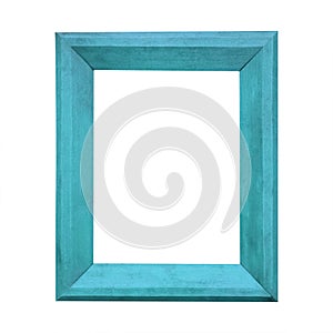 Blue photo frame contemporary simple modern rectangular isolated style template