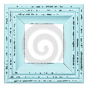 Blue picture frame isolated white background scrapbooking object