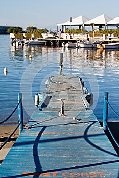 Blue pier in Forio, Ischia photo