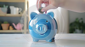 The Blue Piggy Bank.AI generated image