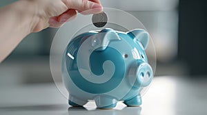 The blue piggy bank.AI generated image
