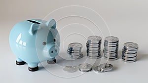 The Blue Piggy Bank.AI generated image