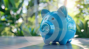 The Blue Piggy Bank.AI generated image