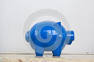 Blue piggy bank