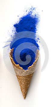 Blue pigment in form of ice cream