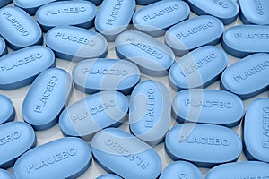 The blue pill called a placebo. photo