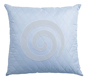 Blue pillow isolated with clipping path