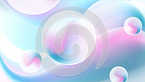 Blue pink 3d blurred sphere balls abstract motion background