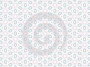 Blue and Pink Abstract Mandala or Ikat Wallpaper Pattern Background