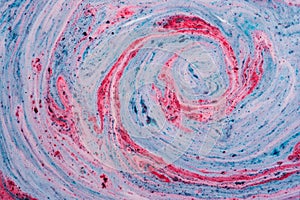 Blue and pink bath bomb swirls texture