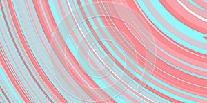 Blue pink colored curves background. Color arc bow surface. Amazing multicolor arch backdrop. Awesome colorful rounding pattern.