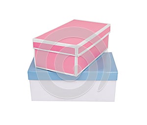 Blue and pink gift boxes