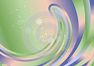 Blue Pink and Green Curve Background Template