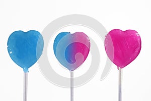 Blue and pink lollipop