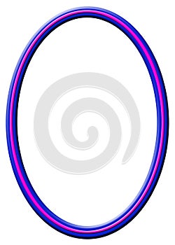 Blue-pink oval frame