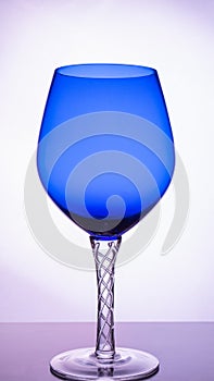 Blue pink round martini glass