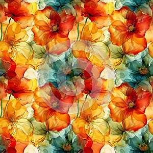 Blue and Pink Smoke Pattern on White Background