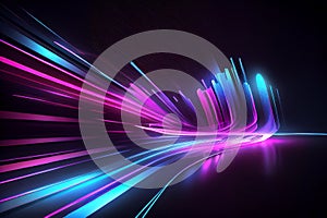 Blue pink techno sci-fi background, ai generation