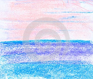 Blue and pink watercolor paint background, lettering scrapbook sketch.