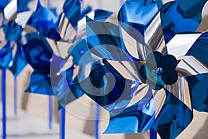 Blue pinwheels