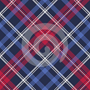 Blue pixel texture plaid seamless pattern