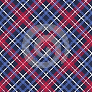 Blue pixel texture plaid seamless pattern