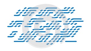 Blue Pixelated Data Stream Abstract Pattern, vector design Generative AI