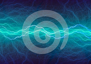 Blue plasma, abstract power and electrical background