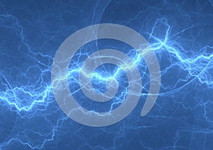 Blue plasma, abstract power and electrical background