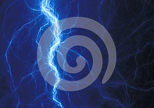 Blue plasma lightning
