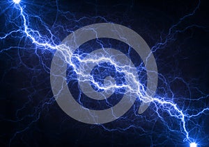 Blue plasma lightning