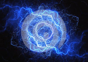 Blue plasma lightning